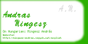 andras mingesz business card