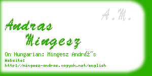 andras mingesz business card